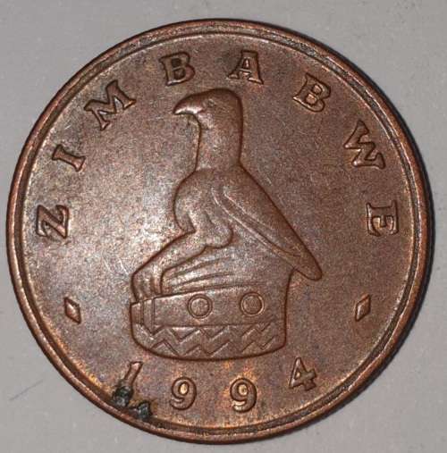 1994 - 1 CENT COIN - ZIMBABWE - (Bronze Plated Steel)